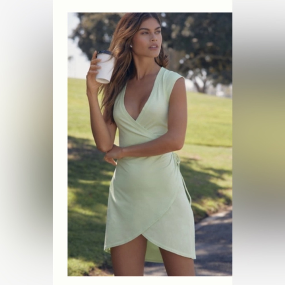 Anthropologie Daily Practice Light Green Wrap Dress